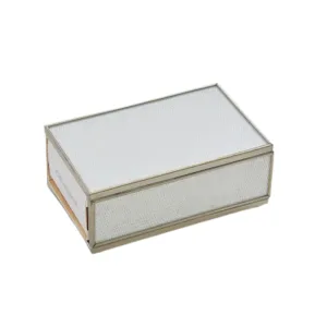 Glass Matchbox Cover-White Lizard