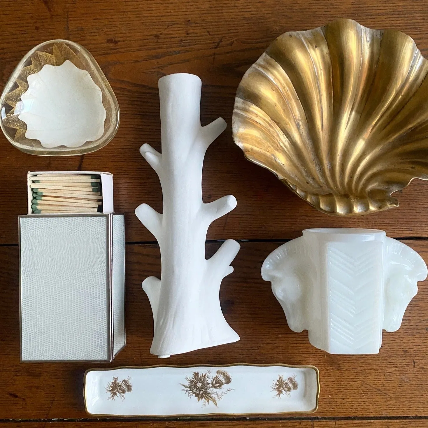Glass Matchbox Cover-White Lizard