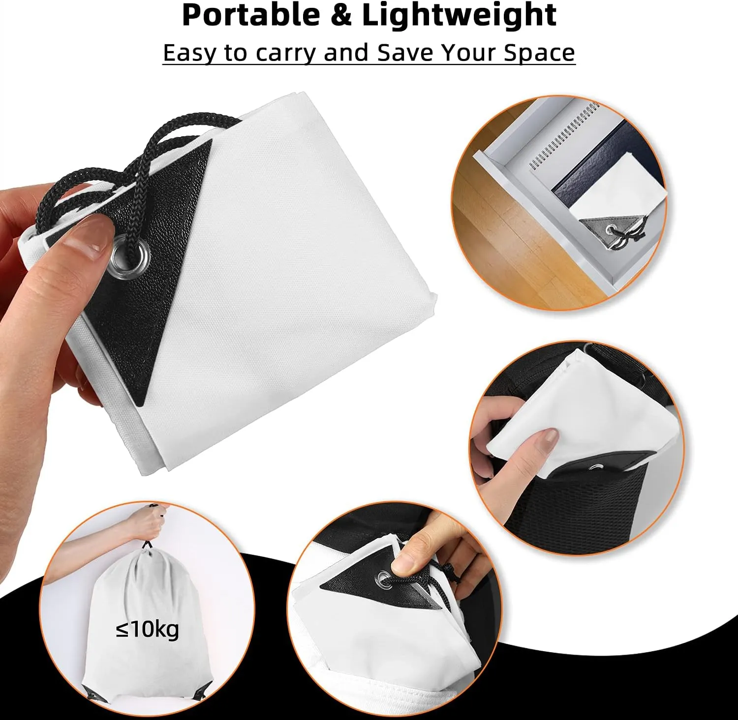 GoodtoU Drawstring Backpack Bulk, 100 Pcs Draw String Bags Cinch Bag Drawstring Gym Bag Sackpack Drawstring Bags for Women Men, White