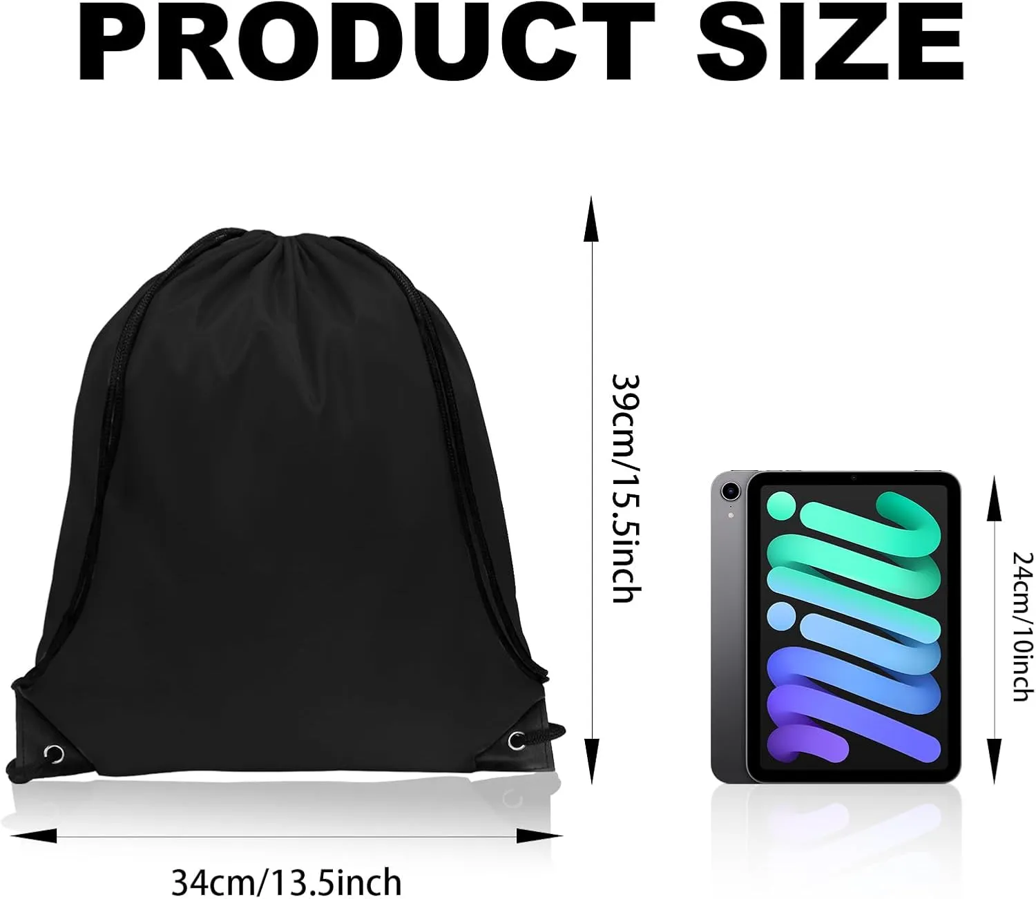GoodtoU Drawstring Backpacks, Drawstring Bags Nylon Backpack Draw String Back Bag Bulk Cinch Sack Drawstring Gym Bag Drawstring Backpack for Sport, Traveling, Team (20 Colors, 100Pcs)