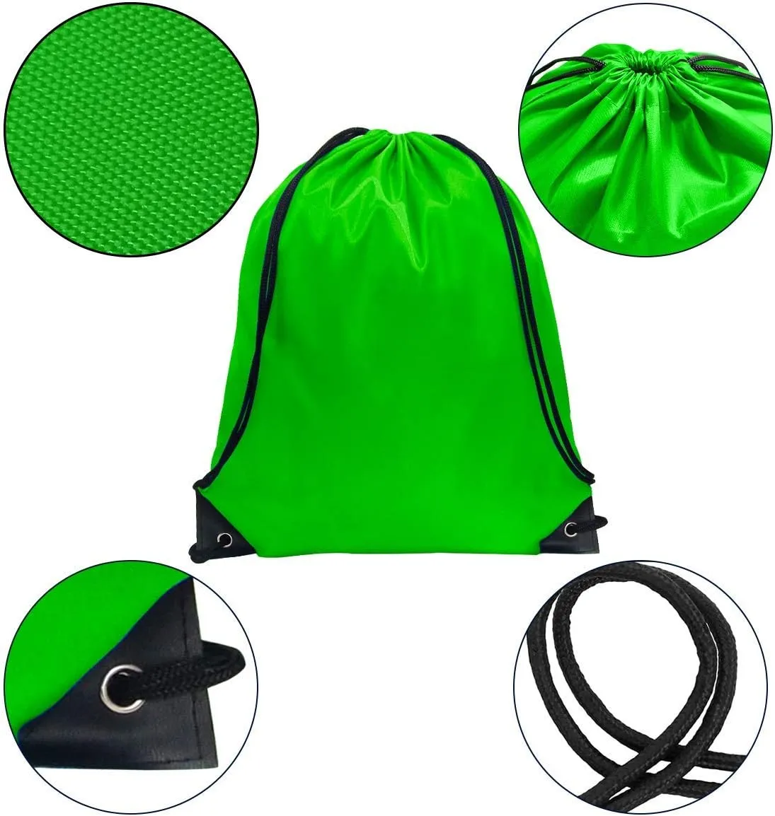 GoodtoU Drawstring Bags Bulk, 40 Pcs Draw String Bags Nylon Cinch Bags Gym Drawstring Backpack String Bag Backpack, 20 Colors