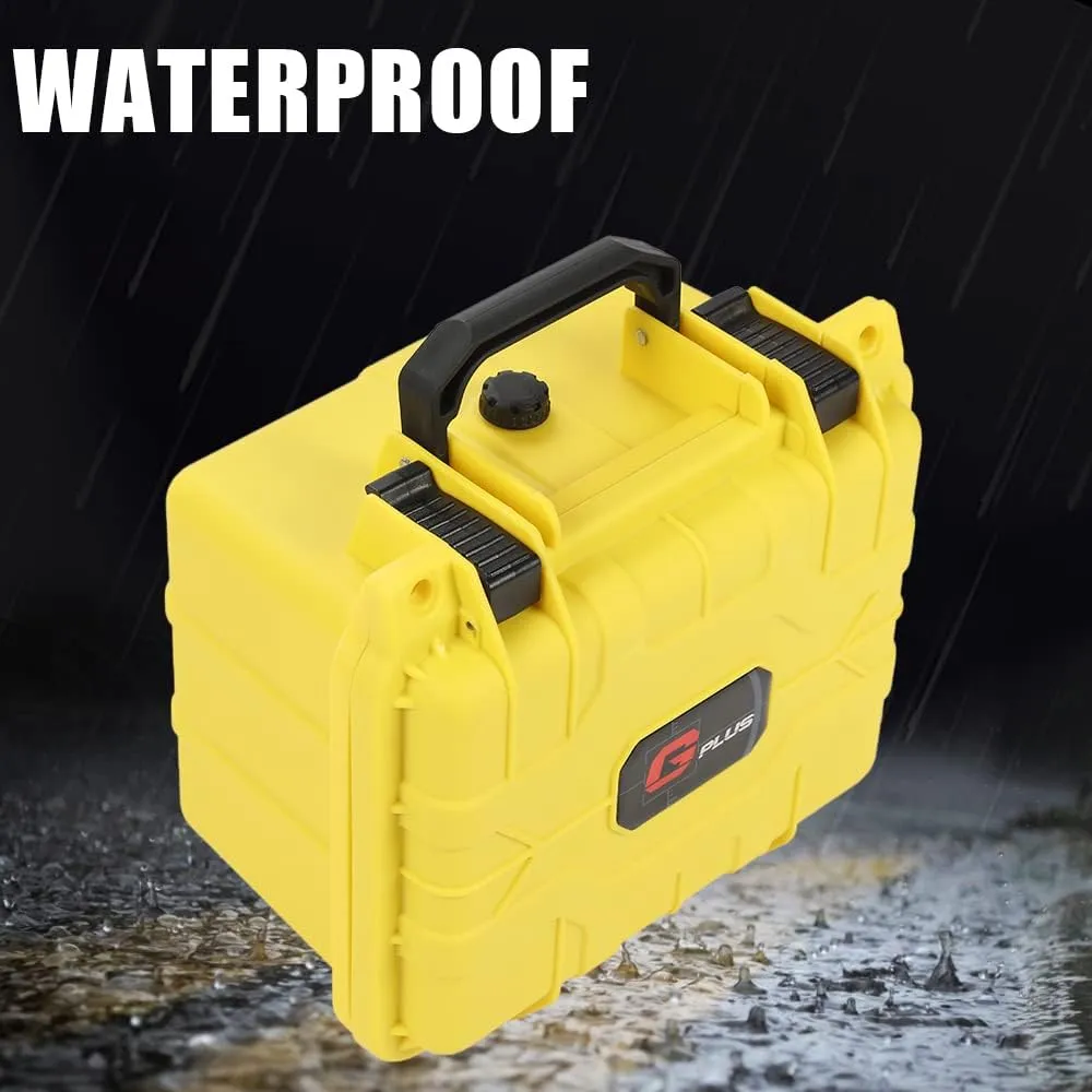 Graded Card Storage Box Compatible with PSA BGS SGC One Touch Deep Travel Size Weatherproof Case Waterproof Slab with Impact Absorbing Dual Foam Slots(Yellow)