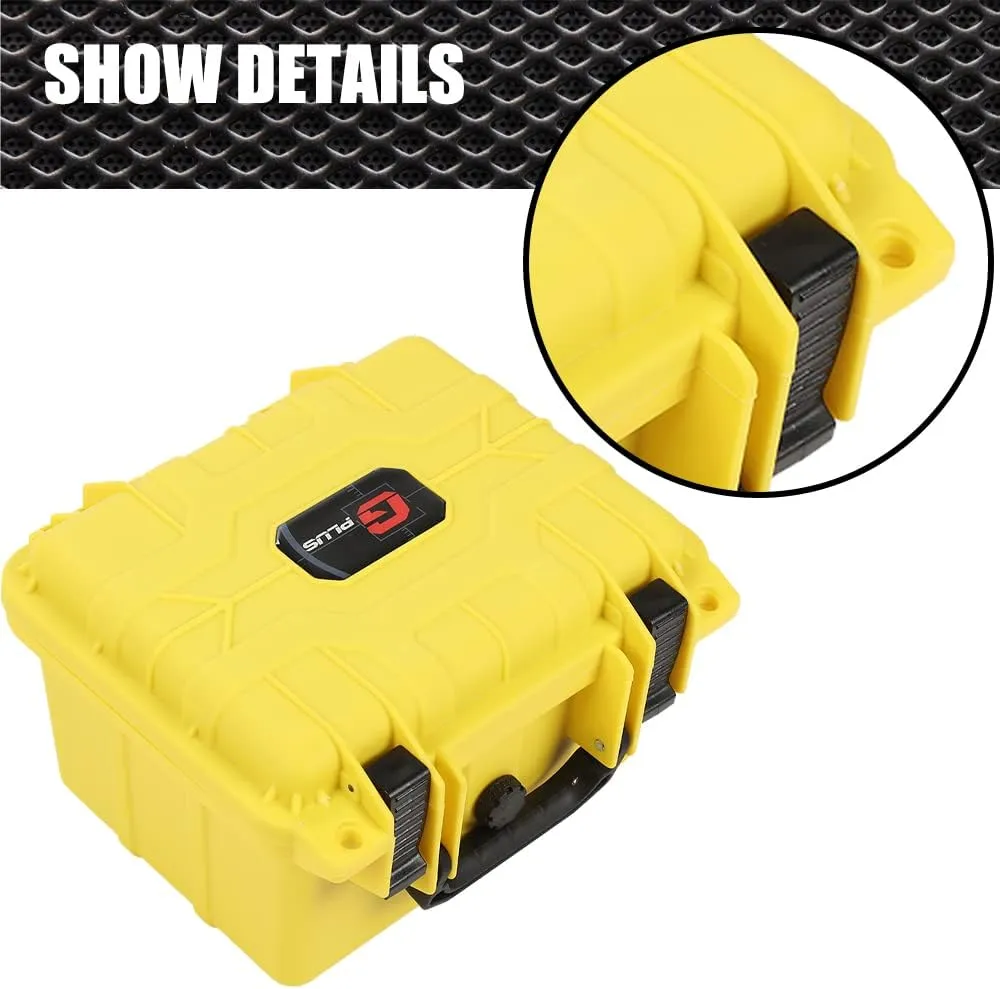 Graded Card Storage Box Compatible with PSA BGS SGC One Touch Deep Travel Size Weatherproof Case Waterproof Slab with Impact Absorbing Dual Foam Slots(Yellow)
