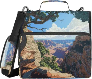 Grand Canyon Document Binder Organizer with Shoulder Strap Waterproof 1.5 Inch 3 Rings Portfolio Binder Bag Office Document Organizer