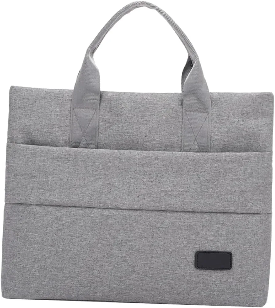 Grey Oxford Cloth Laptop Bag Lightweight Casual Briefcase for Women for and Daily Use