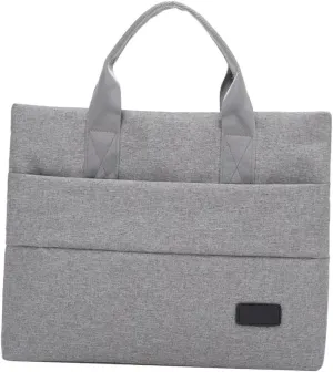 Grey Oxford Cloth Laptop Bag Lightweight Casual Briefcase for Women for and Daily Use