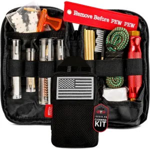 Gun Cleaning Kit .223/5.56, .223, Rifle Cleaning Kit 5.56 - Complete Maintenance & Repair System with Brushes, Mop, Brass Jag, Bore Rope Cleaner, Rods & Patches