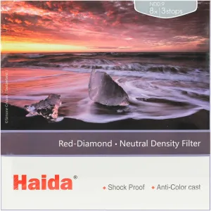Haida Red Diamond 100mm ND 0.9 3 Stop ND Nanopro Coated Glass Filter 4x4 100x100mm ND8