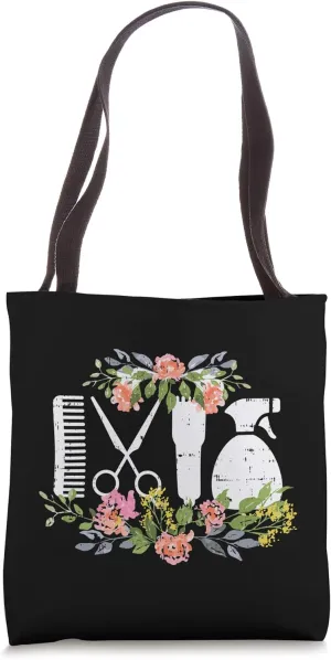 Hair Styling Tool Flower Hairdresser Hairstylist Barber Gift Tote Bag