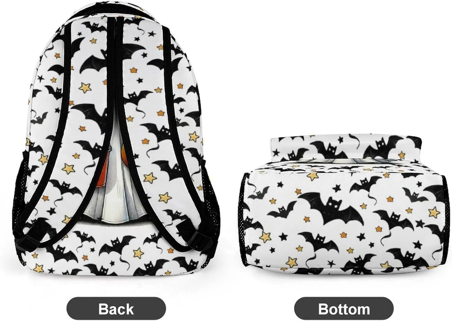 Halloween School Backpack for Kids Girls Boys, 16 Inch Scary Halloween Themed Bookbag, School Backpacks for Students Children, Lightweight, Large Capacity