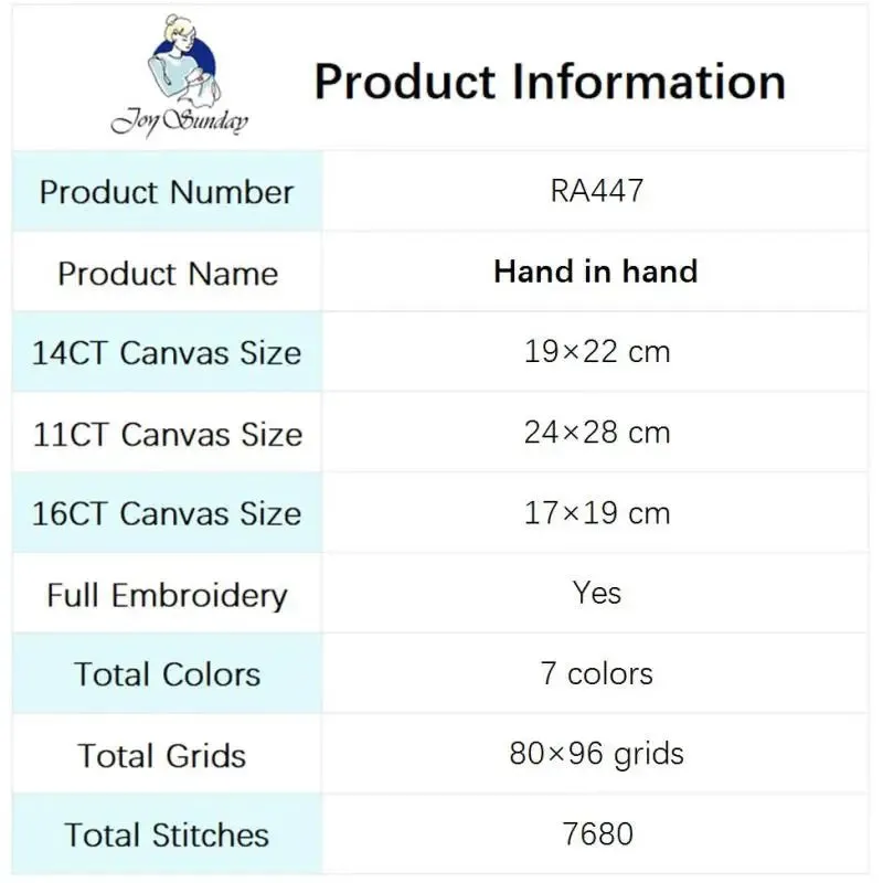 Hand in Hand Stamped Cross Stitch Kits For Beginners