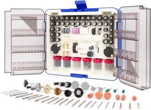 HARDELL 508PCS Rotary Tool Accessories Kit, 1/8"(3.2mm) Diameter Shanks, Universal Rotary Tool Attachments with Carrying Case, for Sanding, Grinding, Drilling, Carving, Polishing,DIY