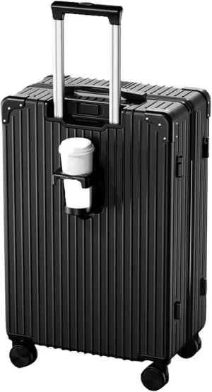 Hardside Expandable Rolling Luggage, With Silent Swivel Wheel, Combination Lock, Large Suitcase, Dustproof And Waterproof (Color : 20 Rack, Size : Black)