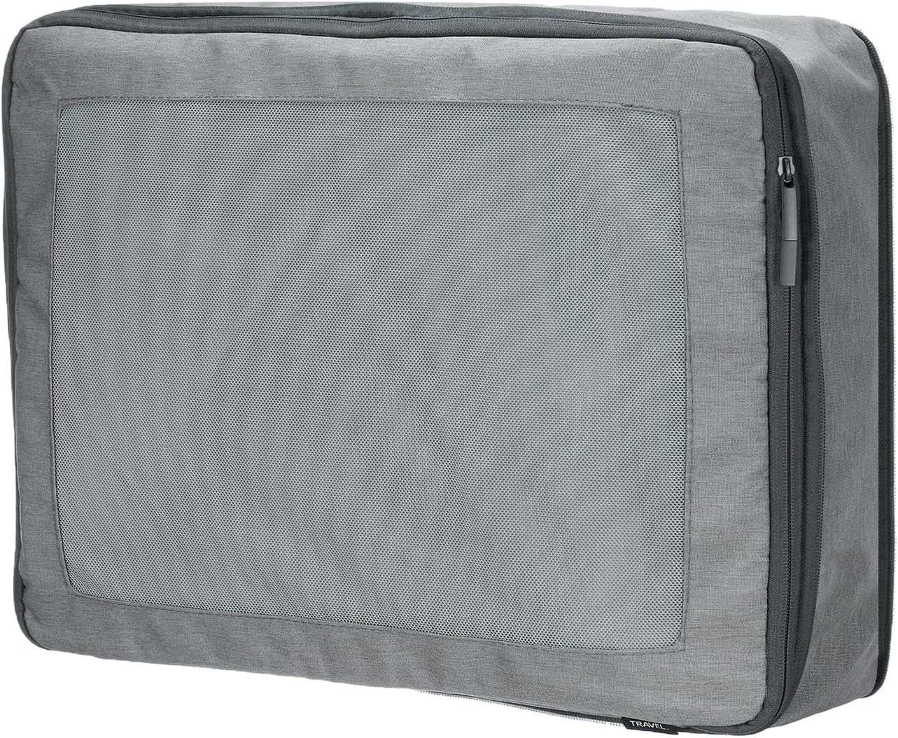 HARFINGTON Compression Packing Cube for Suitcases 45x34x13cm Lightweight Luggage Organizers Bag Travel Essentials Compression Bags for Carry on Suitcases, Grey