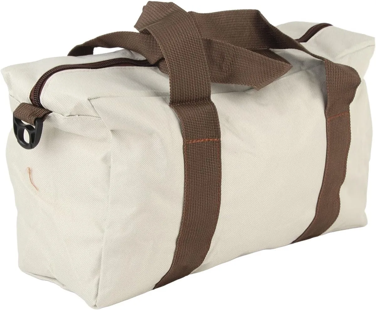 Heavy Canvas Wide Mouth Tool Bag Scratch High Bearing Capacity Handbag for Automatic Repair Woodworking Technicians Gray (40.6cm / 16in)