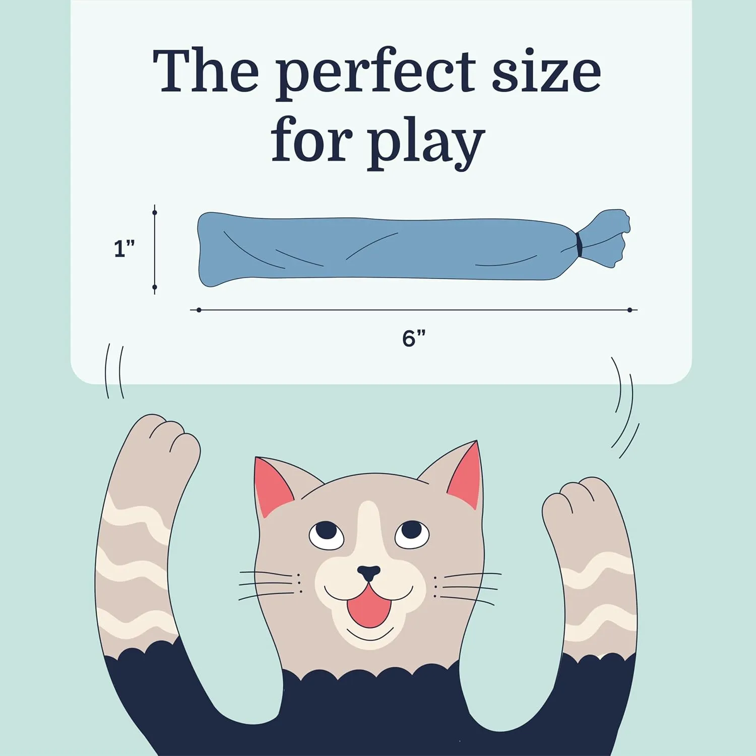 Hepper Stick Catnip Kicker - Organic American Catnip Bag, Minimalist Cat Toys for Indoor Cats
