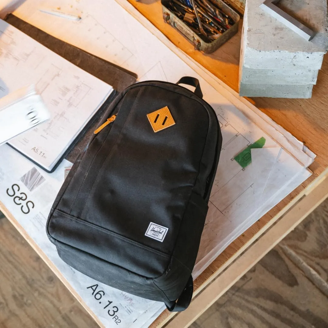 Herschel Seymour Backpack - Work Backpacks, 15/16" Laptop Backpack, Padded Shoulder Straps, 26L, Raven Crosshatch