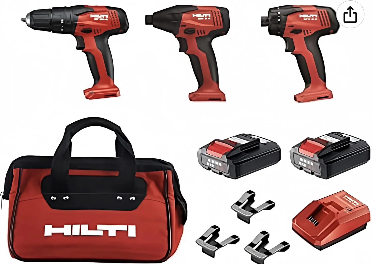 Hilti 3 Tool 12v Lion Promo Kit Impact, Driver, and Drill