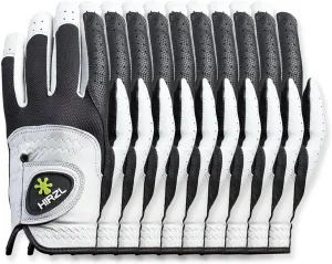 HIRZL Trust Control 2.0 Ladies Golf Gloves – All Weather Womens Golf Glove (White/Black) | Kangaroo Leather Palm | Cabretta Leather Backhand | Trusted by Pros | Sweat Free, Ultimate Grip (Pack of 10)