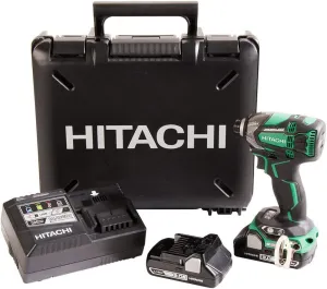 Hitachi WH18DBDL2 18V Pro Brushless Cordless Lithium Ion Triple Hammer Impact Driver Kit, 4 Speed Settings, 1,832 in/lbs Torque, Fast Charger w/USB Port, IP 56 Rated,2-3.0 Ah Compact Batteries