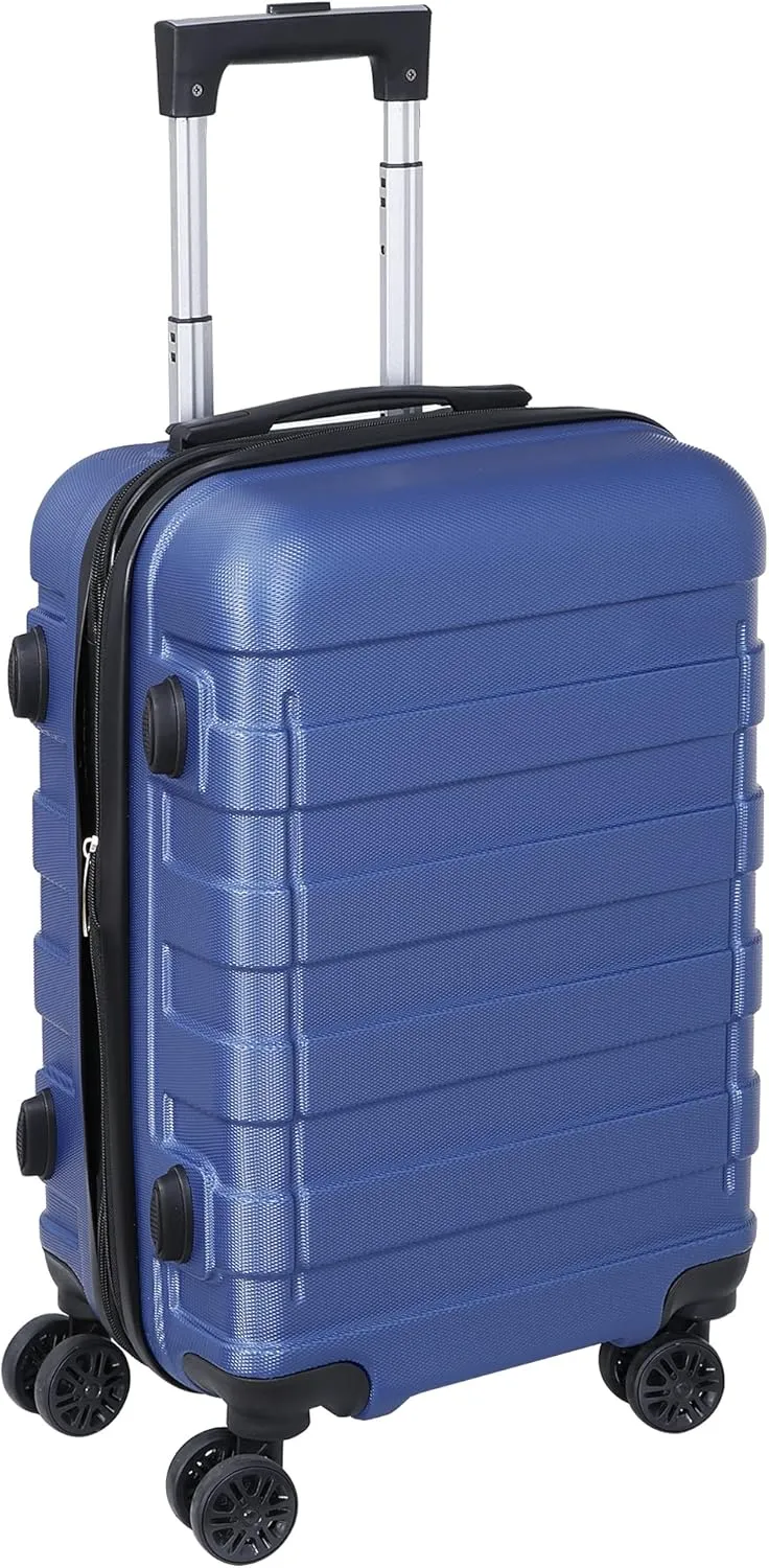 HomGarden 21 Inch Hardside Expandable Carry on Luggage, Travel Suitcases with Wheels and Lock (Navy)