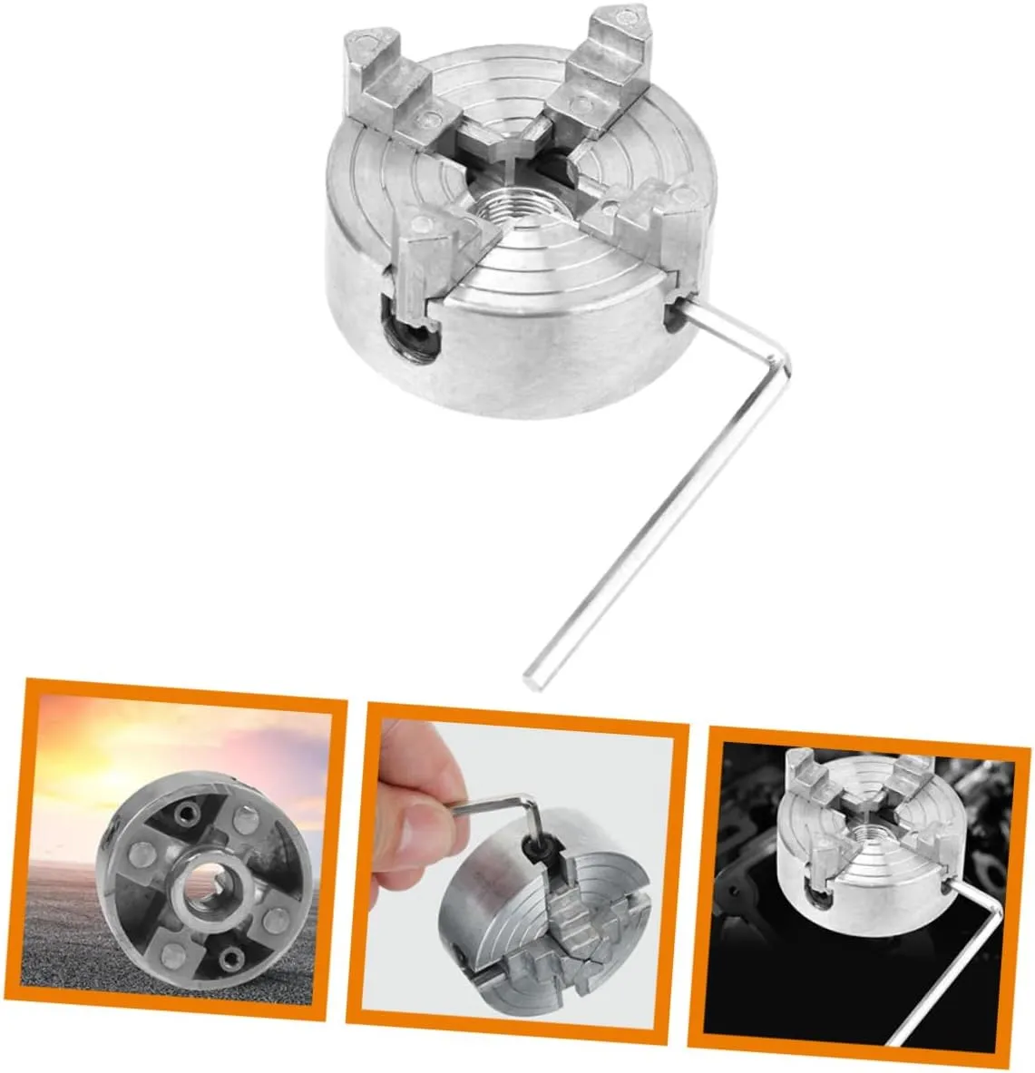 Homoyoyo 5pcs Diy Clamp Supply Lathe Chuck 4 Jaw Chuck Precision Machining Key for Mini Lathe