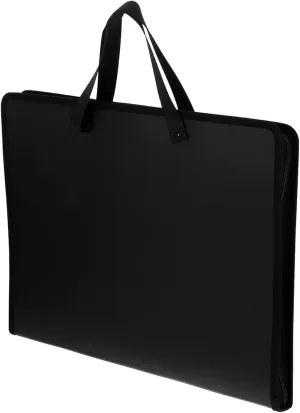 HOMSFOU Portable Art Portfolio Bag Handheld Organizer for Artwork Exam Papers Durable Document Storage Pouch with Handle for Students Artists