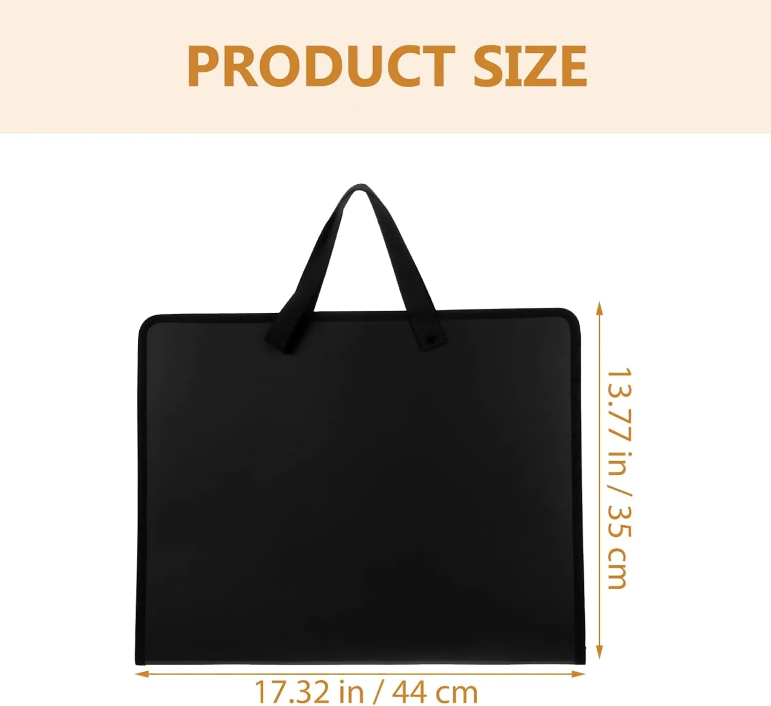 HOMSFOU Portable Art Portfolio Bag Handheld Organizer for Artwork Exam Papers Durable Document Storage Pouch with Handle for Students Artists