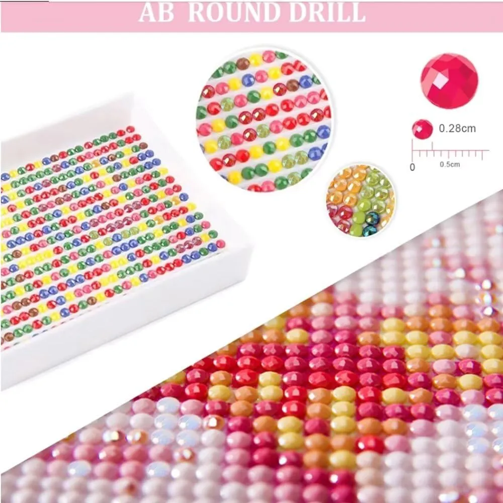Hot Air Balloon Diamond Painting Train Diamond Art Kits for Adults, 5D Gem Art Painting Kit for Beginners Round Full Drill Crystal Dots Embroidery Pictures Crafts, Home Wall Decor Gifts 24x32in -48eC