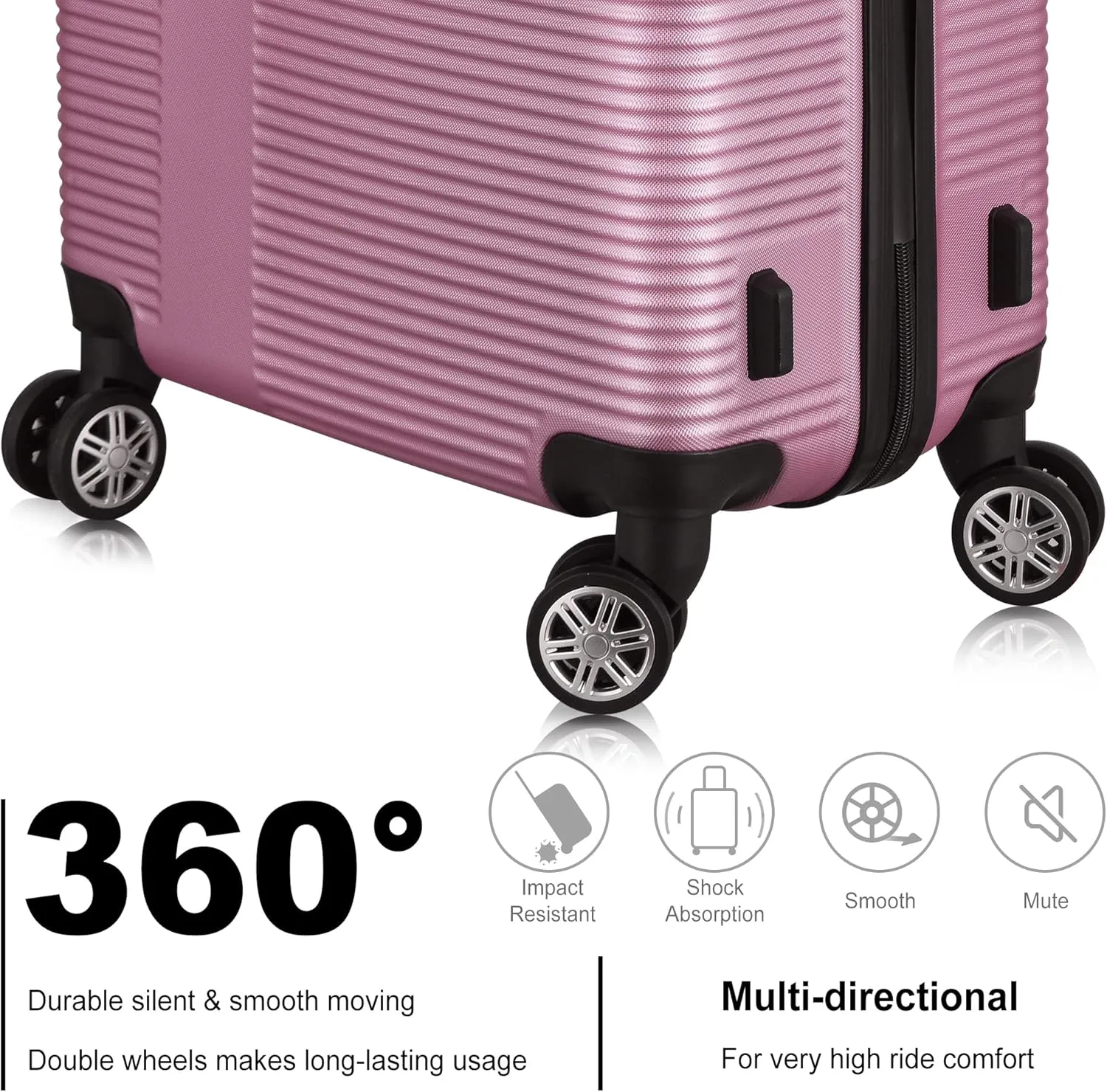 HOUAGI Luggage Sets Hardshell 3pcs Clearance Luggage Hardside Lightweight Suitcase Sets Spinner Wheels TSA Lock 20in/24in/28in