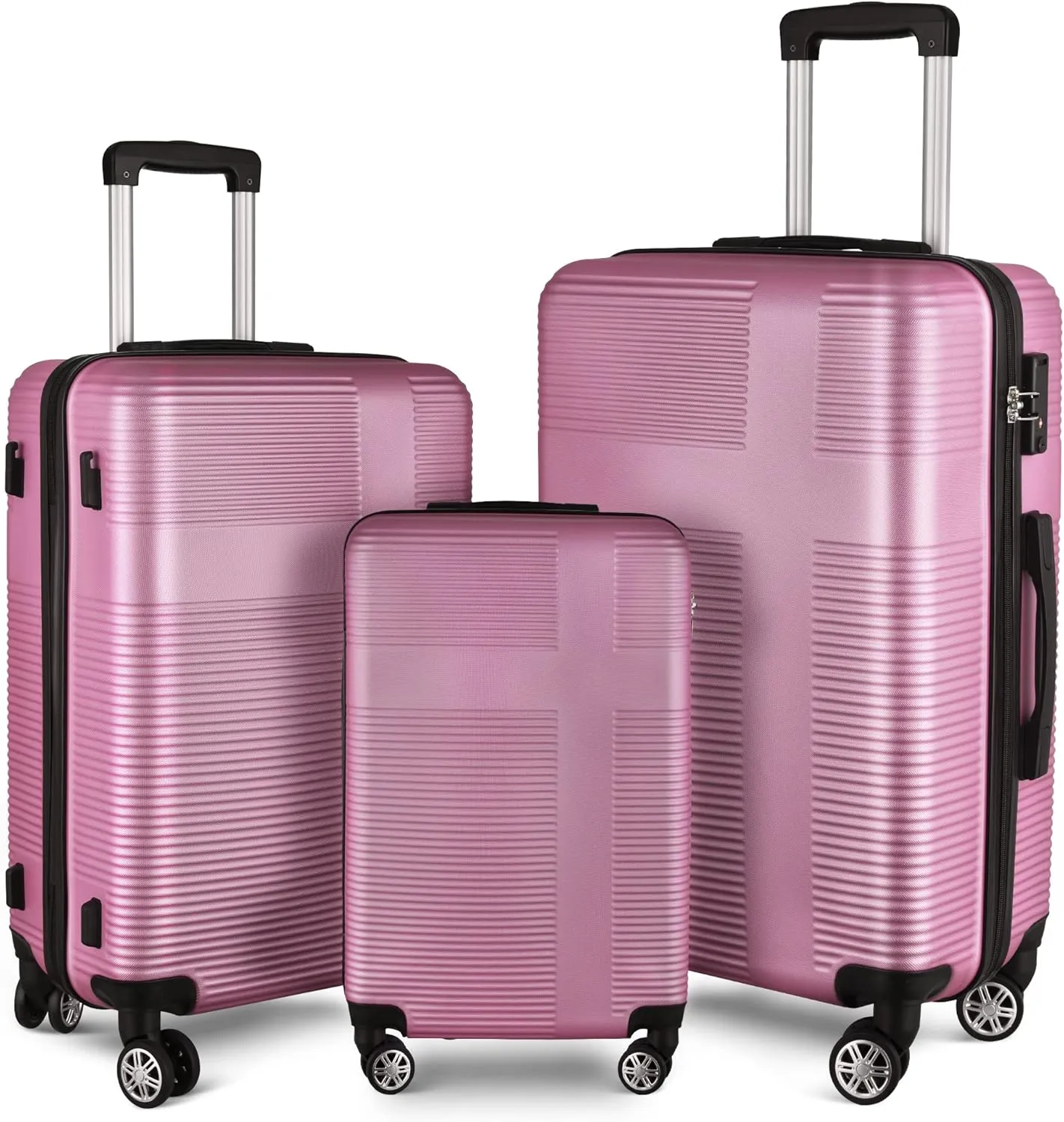 HOUAGI Luggage Sets Hardshell 3pcs Clearance Luggage Hardside Lightweight Suitcase Sets Spinner Wheels TSA Lock 20in/24in/28in