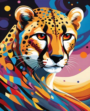 Hunting Cheetah PD (15) - Van-Go Paint-by-Number Kit 60x75cm no Frame