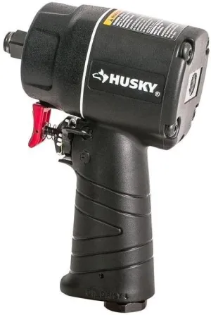 HUSKY H4435 1/2" Compact Impact Wrench Air Tool, Black