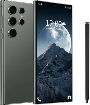 I24 Ultra 5G Unlocked Phones, Built in Pen, Smartphone Battery 6800mAh 6.8" HD Screen Unlocked Cell Phone, 6 256GB Android13 with 128G Memory Card, Face ID/Fingerprint Lock/GPS (Green)