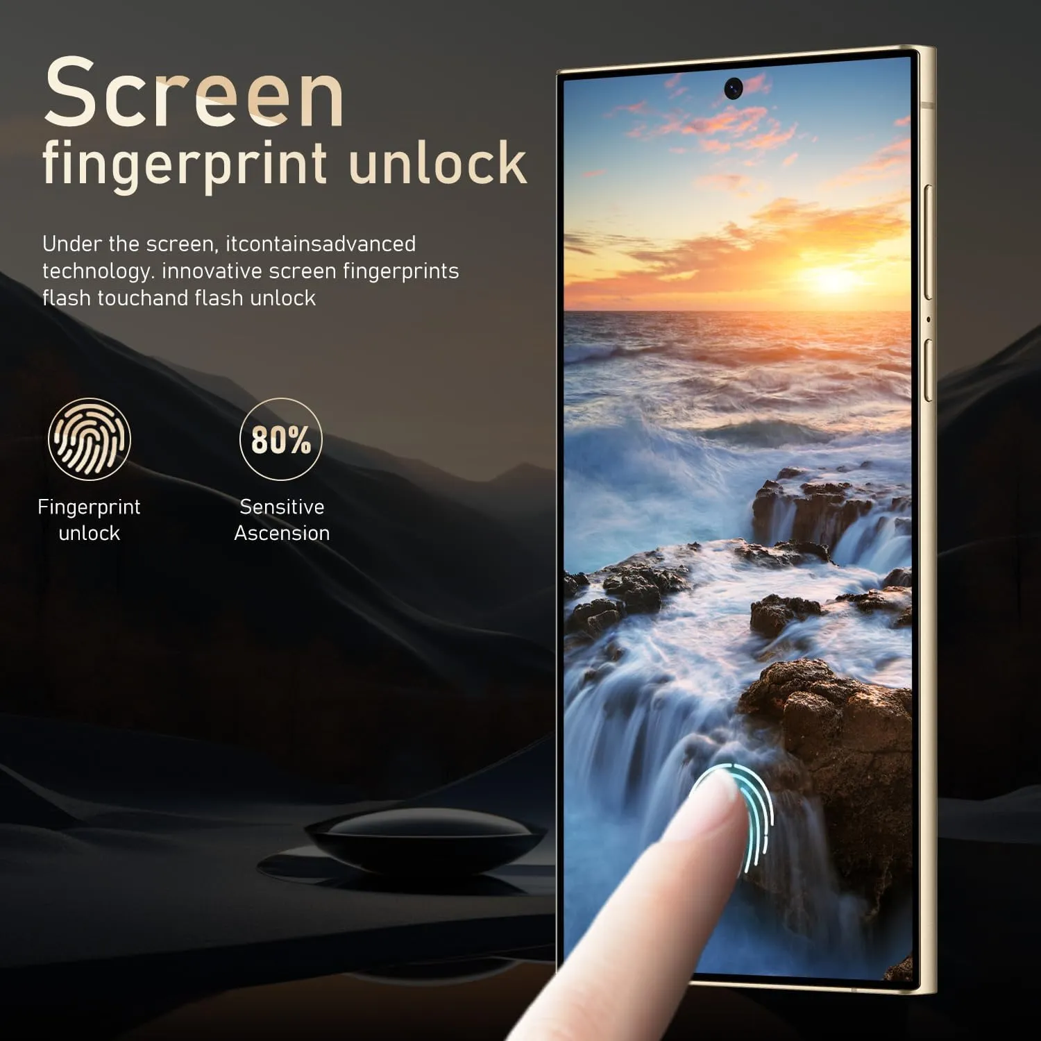 I24 Ultra 5G Unlocked Phones, Built in Pen, Smartphone Battery 6800mAh 6.8" HD Screen Unlocked Cell Phone, 6 256GB Android13 with 128G Memory Card, Face ID/Fingerprint Lock/GPS (Yellow)
