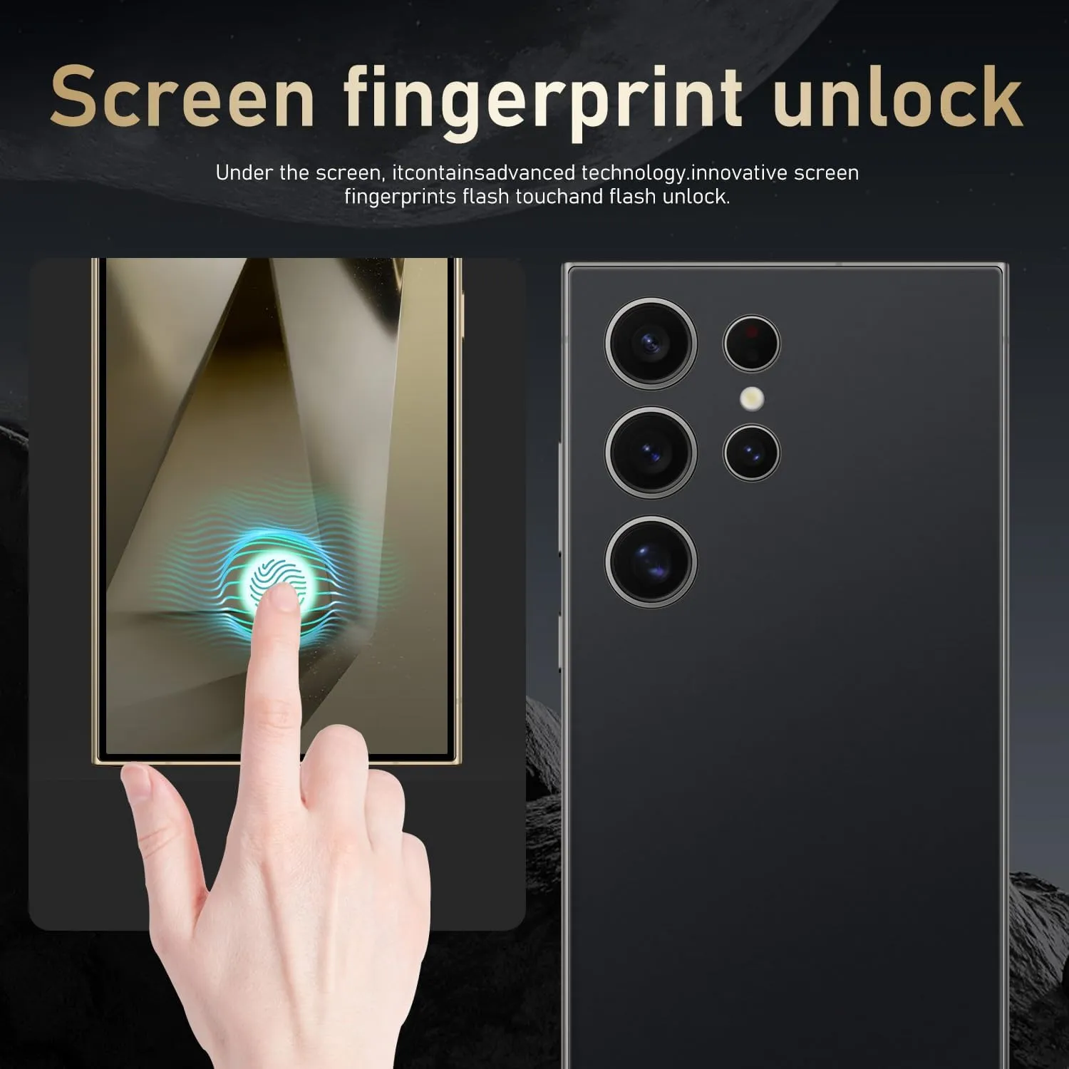 I24 Ultra Unlocked Smartphone,6GB 256GB Built in Pen with128GB Memory Card Cell Phone Android 13, 6.8" HD Screen Unlocked Cell Phone, 6800mAh, 48MP 108MP Dual Camera/Fingerprint Lock (Black)