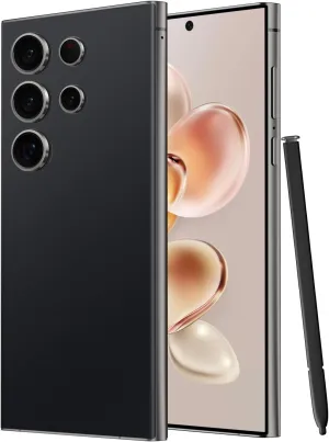 I24 Ultra Unlocked Smartphone,6GB 256GB Built in Pen with128GB Memory Card Cell Phone Android 13, 6.8" HD Screen Unlocked Cell Phone, 6800mAh, 48MP 108MP Dual Camera/Fingerprint Lock (Black)