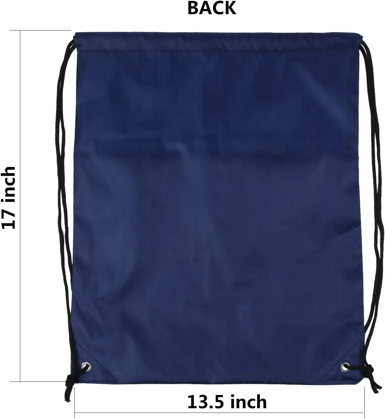ICObuty Sports Gym Bag Sack Cheerleading Cheerleader Drawstring Backpack 6 Pack Men Women 210D Polyester (White/Navy Blue)