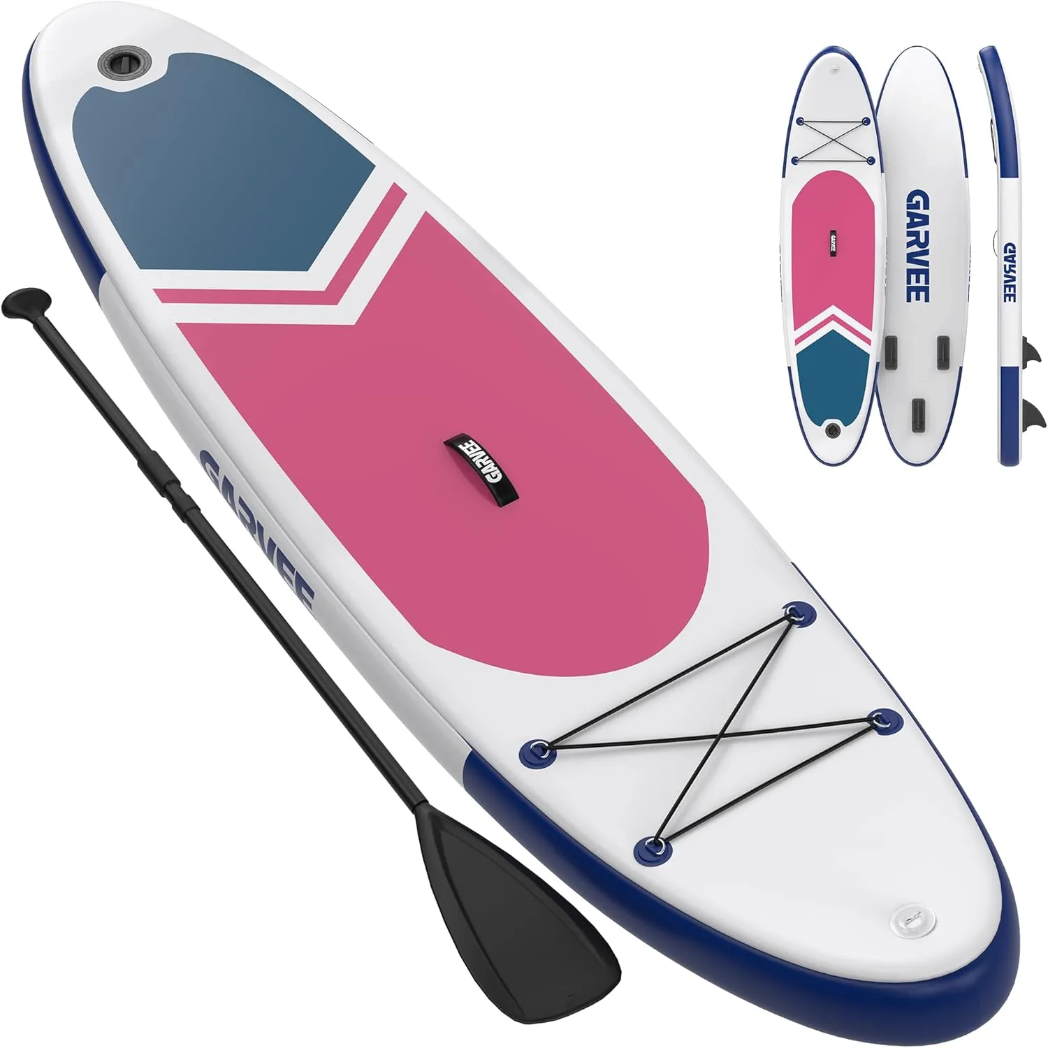 Inflatable Stand Up Paddle Board, 10'6" Inflatable Paddle Boards with Premium Accessories, Non-Slip EVA Deck, Ultra-Light Carry Bag Pump, Meander SUP for Youth & Adults