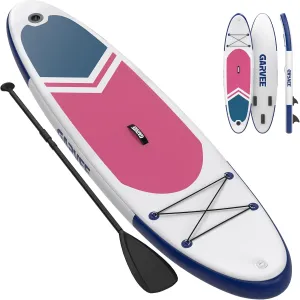 Inflatable Stand Up Paddle Board, 10'6" Inflatable Paddle Boards with Premium Accessories, Non-Slip EVA Deck, Ultra-Light Carry Bag Pump, Meander SUP for Youth & Adults