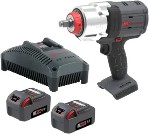 Ingersoll Rand W7153-K22 DXS2 1/2" 20V Cordless Impact Wrench 2 Battery Kit, 1500 ft-lb, Friction Ring Retainer, Pistol