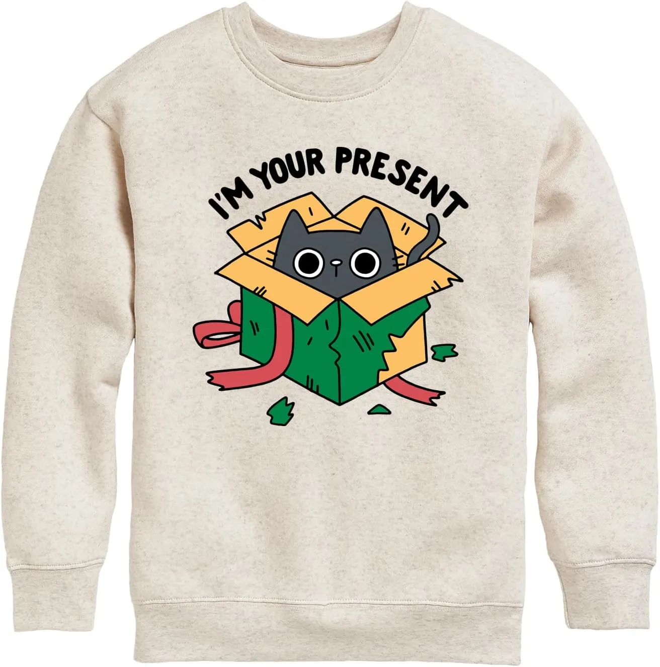 Instant Message - Cat Present - Toddler & Youth Crewneck Fleece Sweatshirt