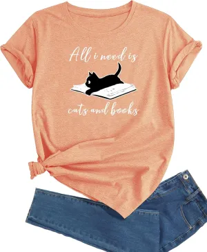 J&DHUASHA Women's Shirt Funny Graphic Tshirt Casual Short Sleeve Tee Tops