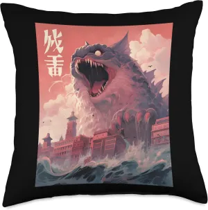 Japanese Cat Lover Harajuku Anime Style Cat Throw Pillow