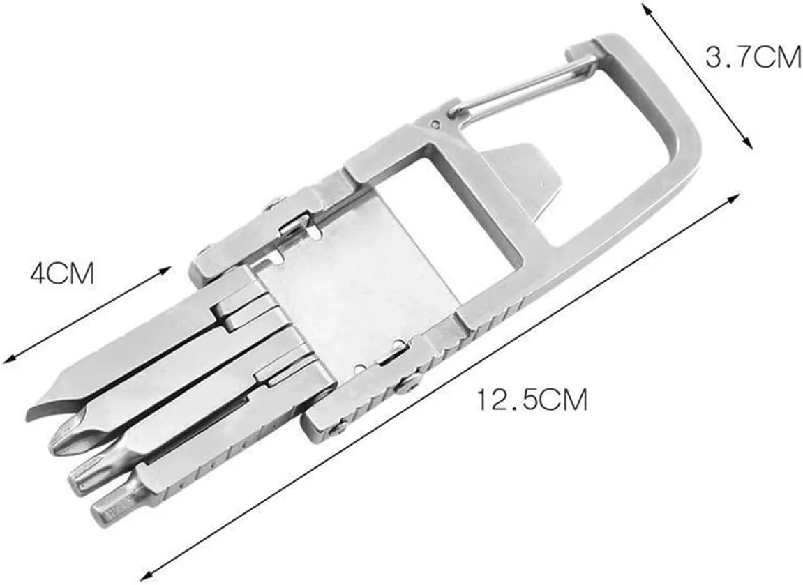 Jawbreaker Multi-Tool with Bottle Opener Phone Holder Screwdriver Carabiner, 12 in 1 Mini Multi-Tool, Bicycle Multi-Tool, Keychain Multi-Tool, Mini Multi-Tool Compact Pocket Size (1)