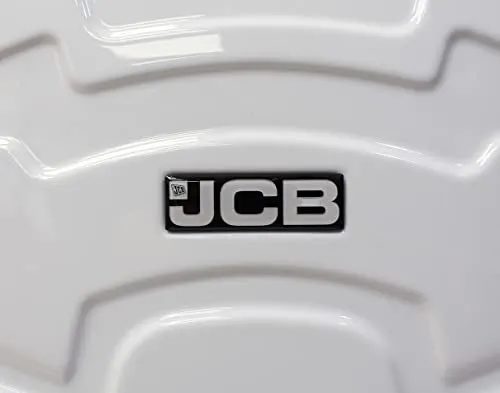 JCB - Loadall Hard Shell Suitcase, 28" - Large - Built-in TSA Suitcase Locks, 360 Degree Spinner Wheels - Made with ABS Polycarbonate Hard Shell - Flight Case - Luggage Bags for Travel - White