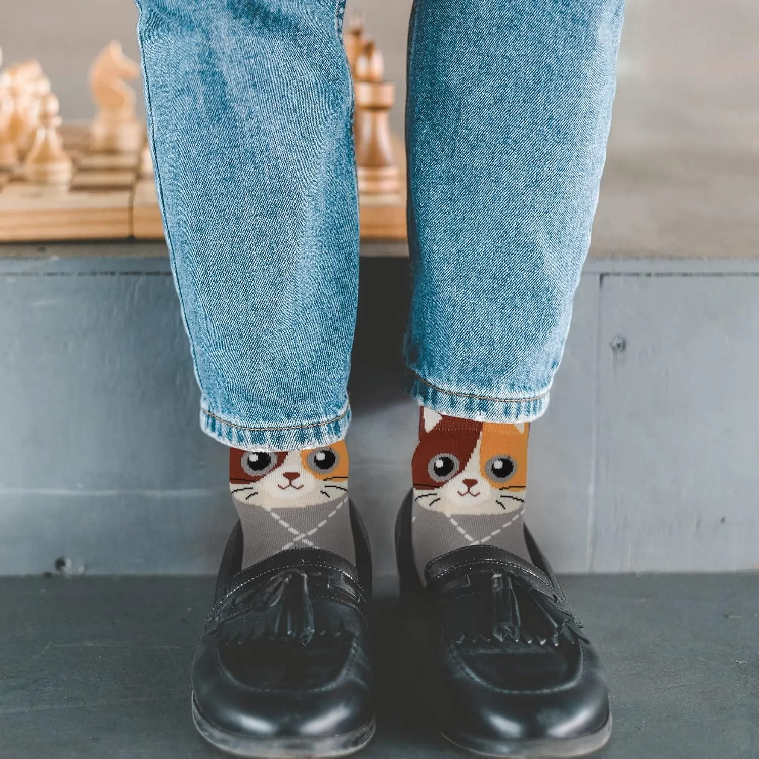Jeasona Women's Cat Socks Cat Gifts Cute Animal Socks Dog Owl Gifts for Women