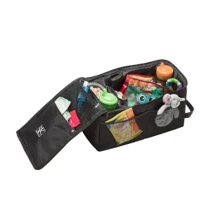 J.L. Childress Backseat Butler Car Seat Organizer - Cup Holders and Storage for Front, Back, Passenger Seats, Trunk - Travel Roadtrip Organization - Extra Large Size - 10 Pockets - Black