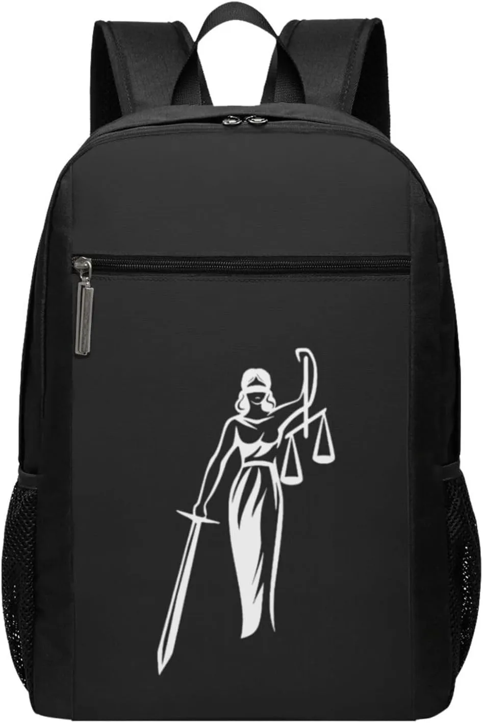 Justice Lady Travel Laptop Backpack, Business Anti Theft Slim Sturdy Laptops Backpacks, College Computer Bag Gift for Men & Women Fits 17 Inch Notebook,Black