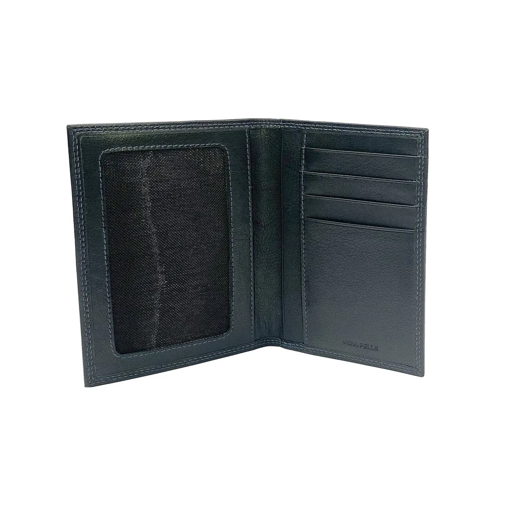 Kaili Leather Document Passport Holder Black